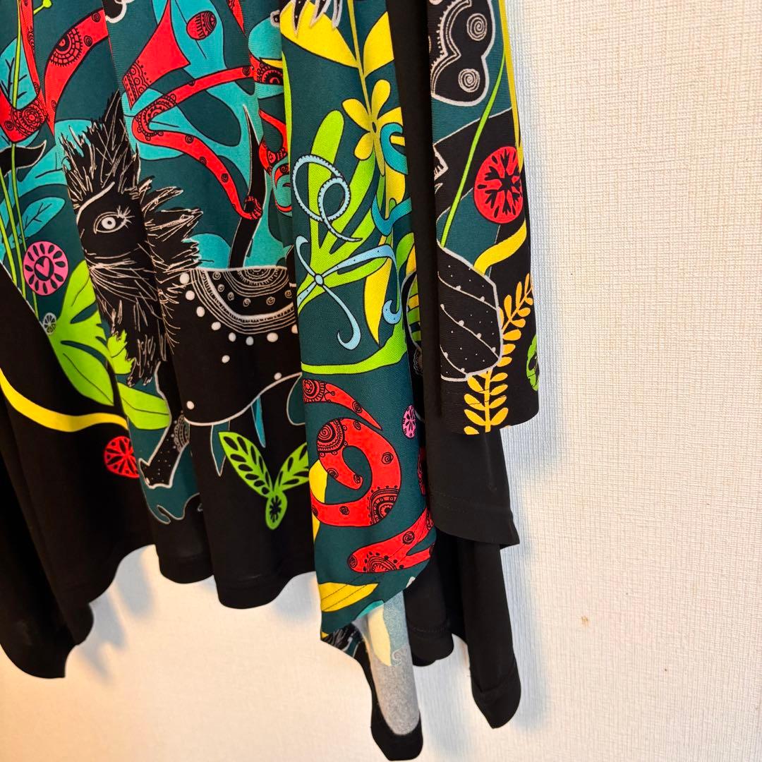 トクコ・プルミエヴォルTOKUKO 1er Vol チュニックうさぎライオン黒9