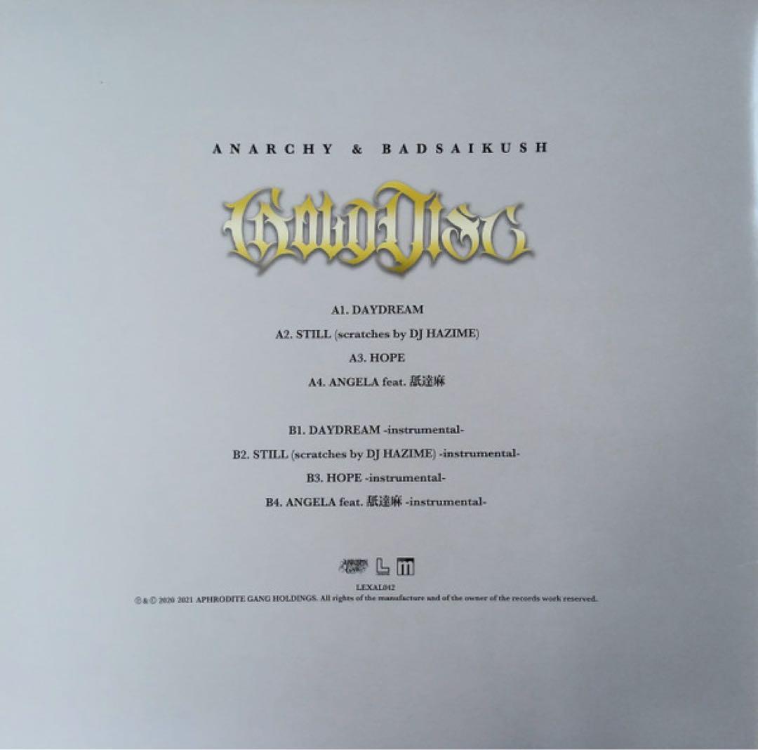 ANARCHY & BADSAIKUSH GOLD DISC レコード 舐達麻