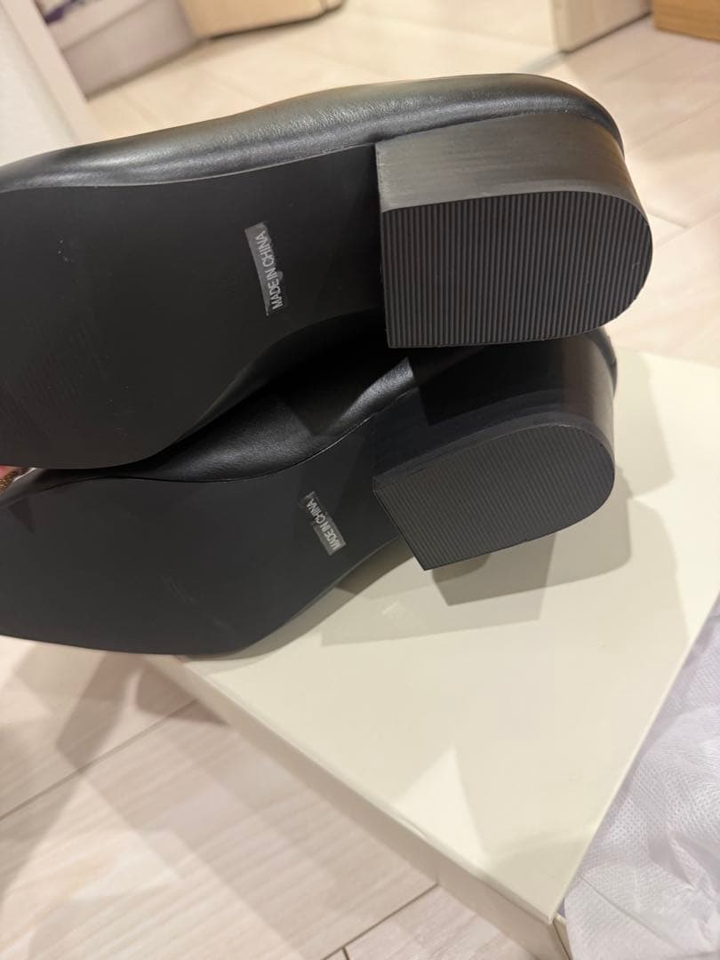 新品未使用_todayful Squaretoe Leather Sabot