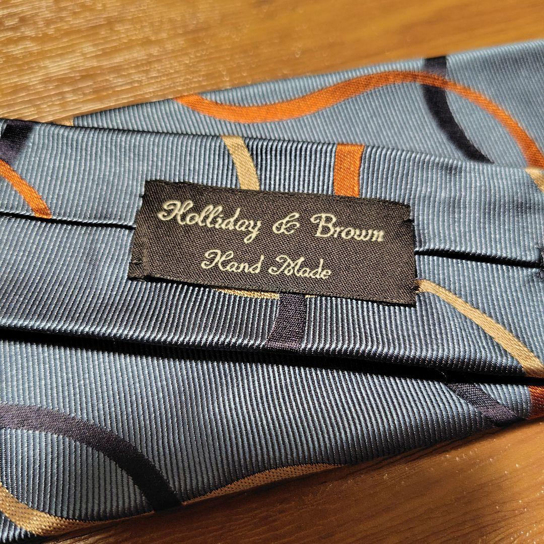 ホリデーアンドブラウン ハンドメイド シルクネクタイ