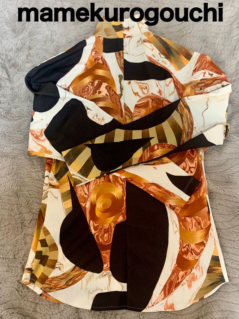 【mamekurogouchi】marble print トップス