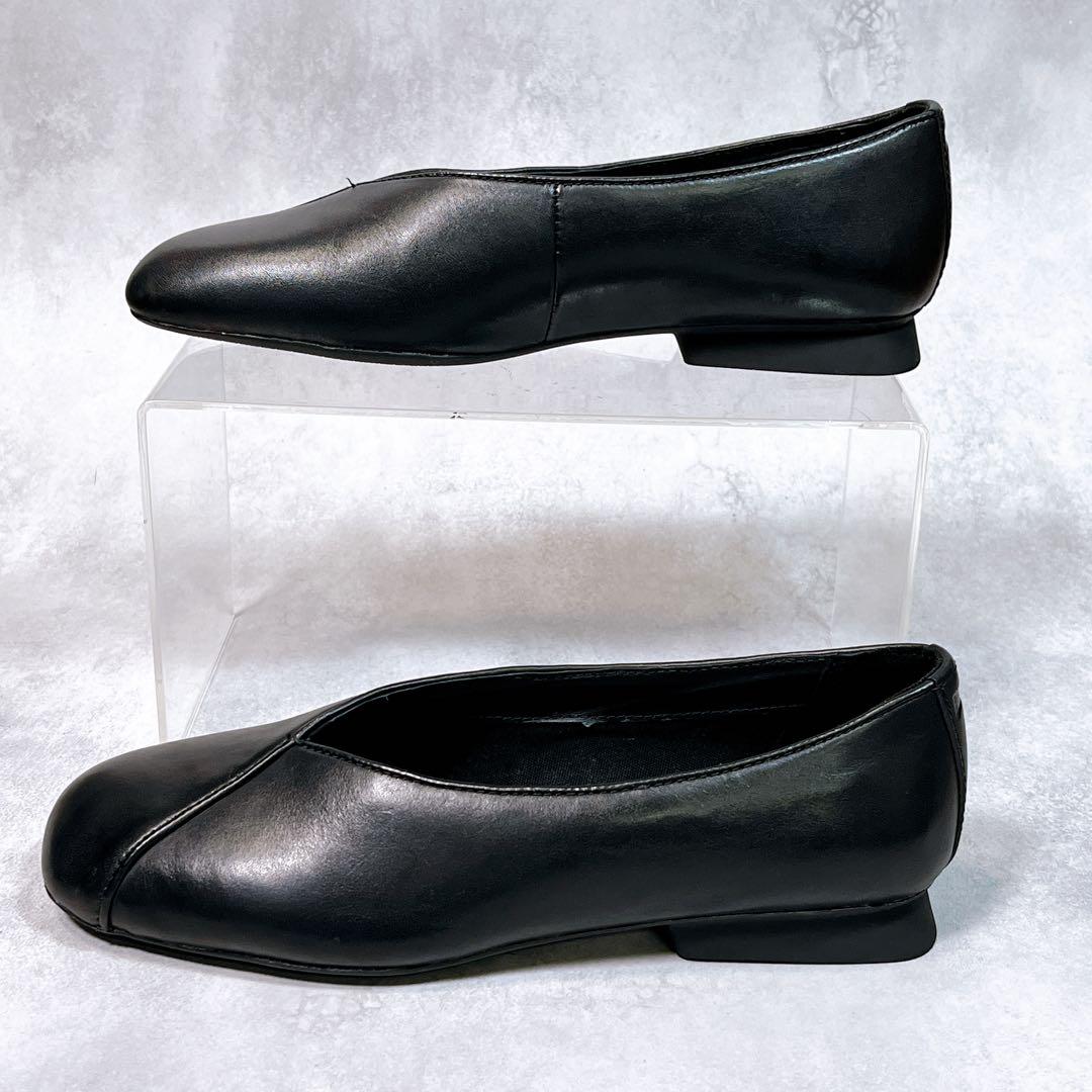☆未使用級☆【カンペール 】カシマイラ (36) フラットシューズ　Vカット　黒