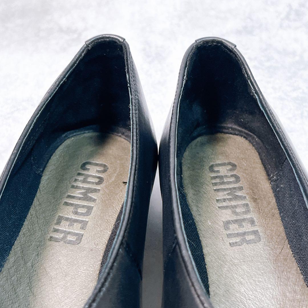 ☆未使用級☆【カンペール 】カシマイラ (36) フラットシューズ　Vカット　黒