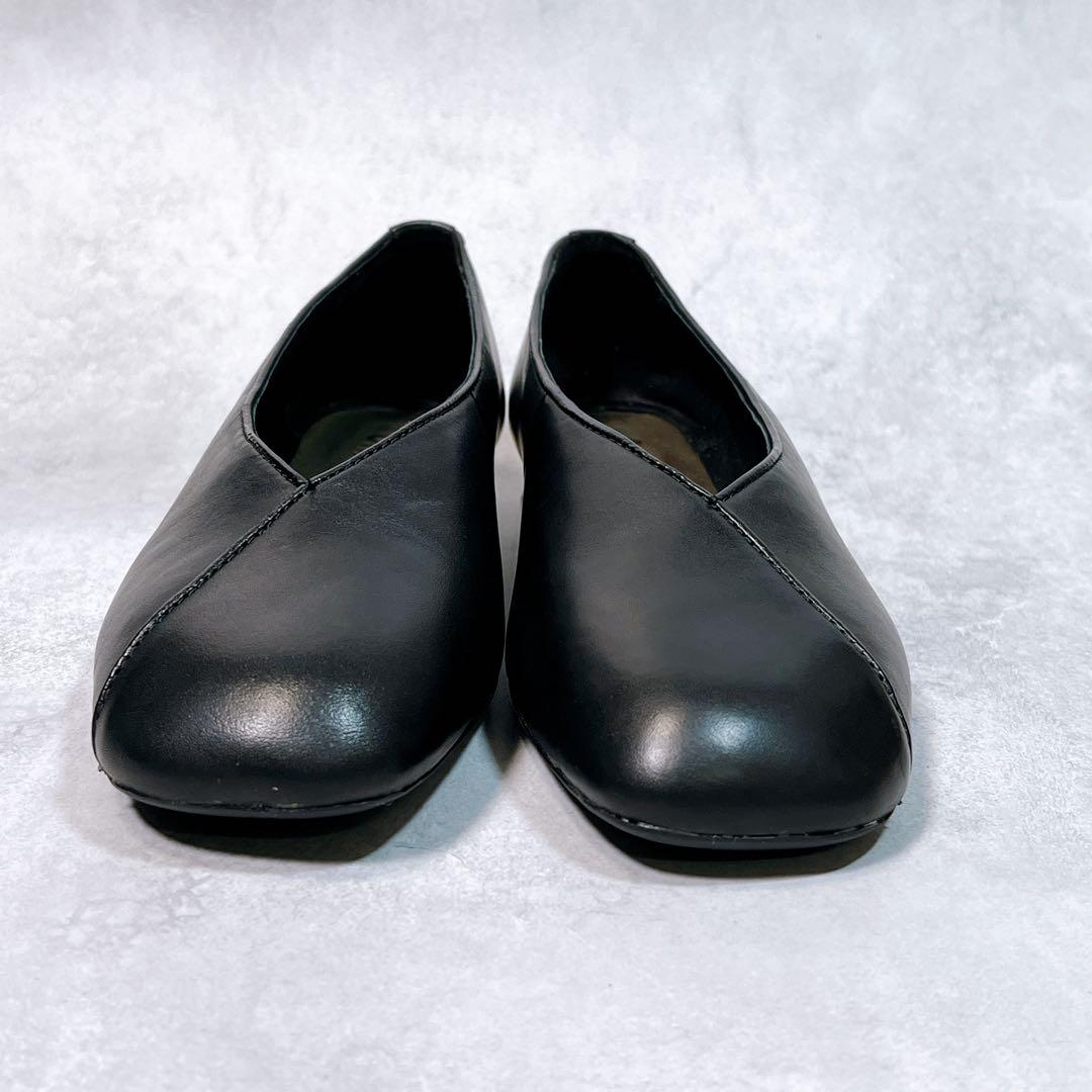 ☆未使用級☆【カンペール 】カシマイラ (36) フラットシューズ　Vカット　黒