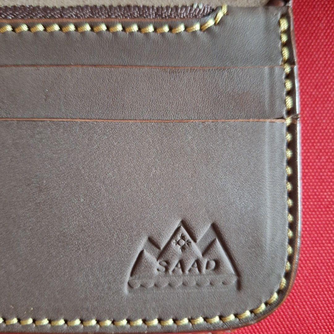 SAAD レザー編み込み長財布 グレー新品未使用　ノベルティ付き