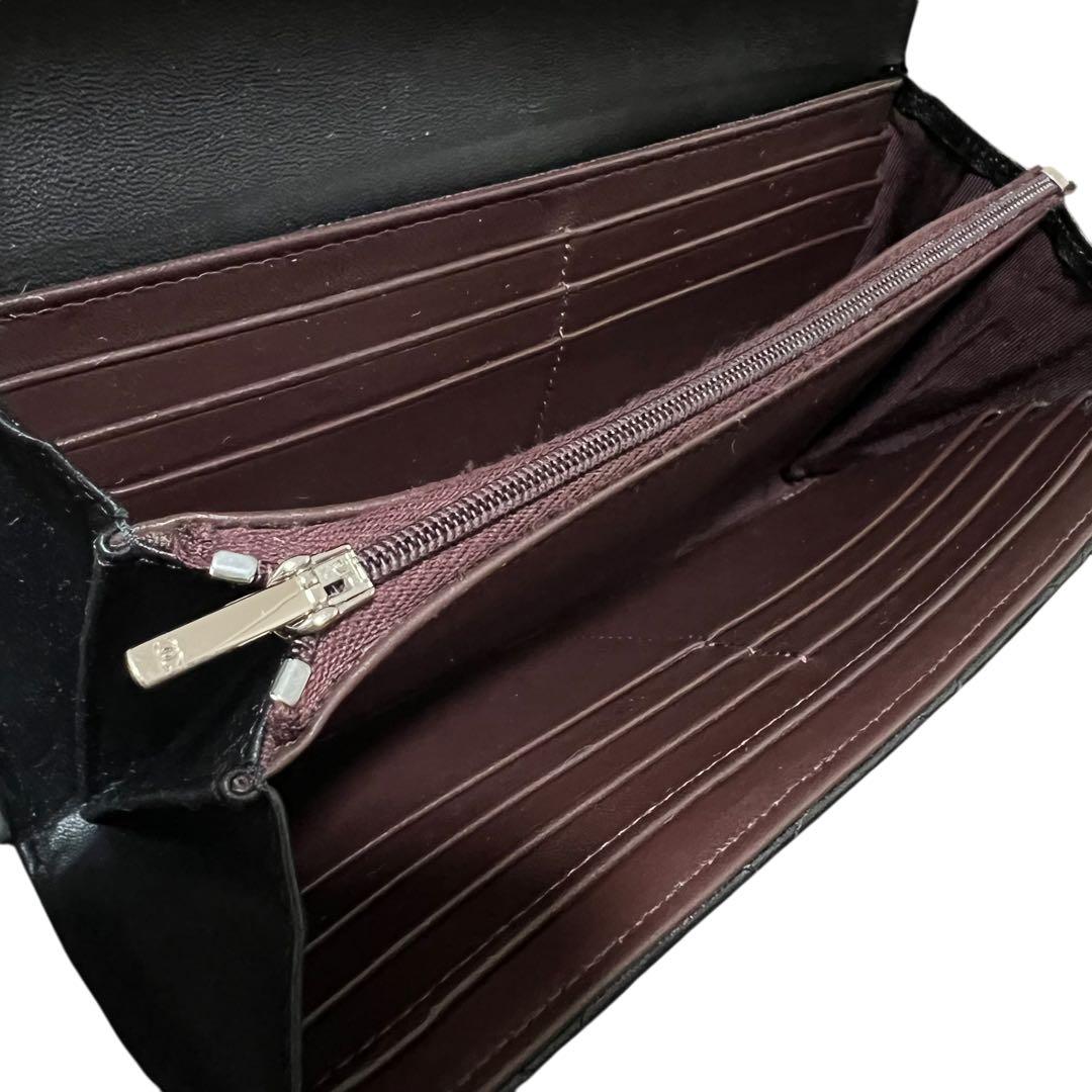 CHANEL シャネル ラムスキン マトラッセ ロングフラップウォレット 長財布