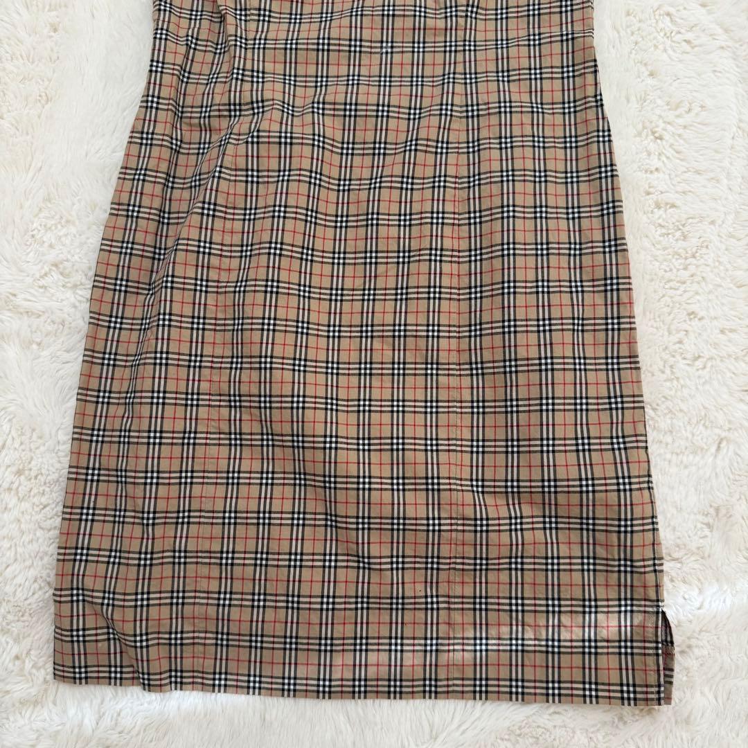 希少　バーバリーズ　ノバチェック　チャイナドレス　半袖ワンピース　160A