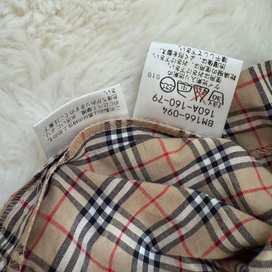 希少　バーバリーズ　ノバチェック　チャイナドレス　半袖ワンピース　160A