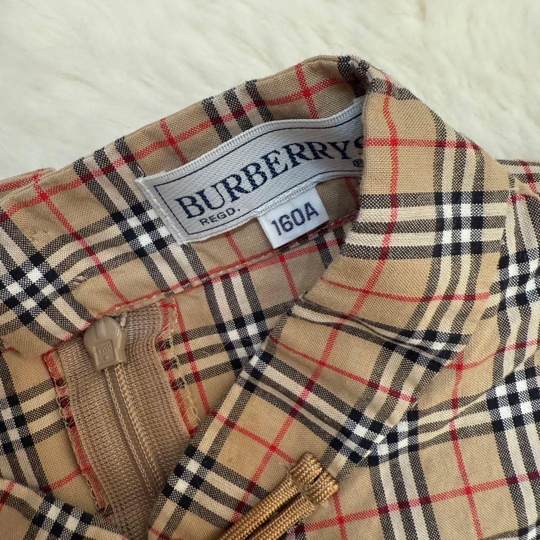 希少　バーバリーズ　ノバチェック　チャイナドレス　半袖ワンピース　160A