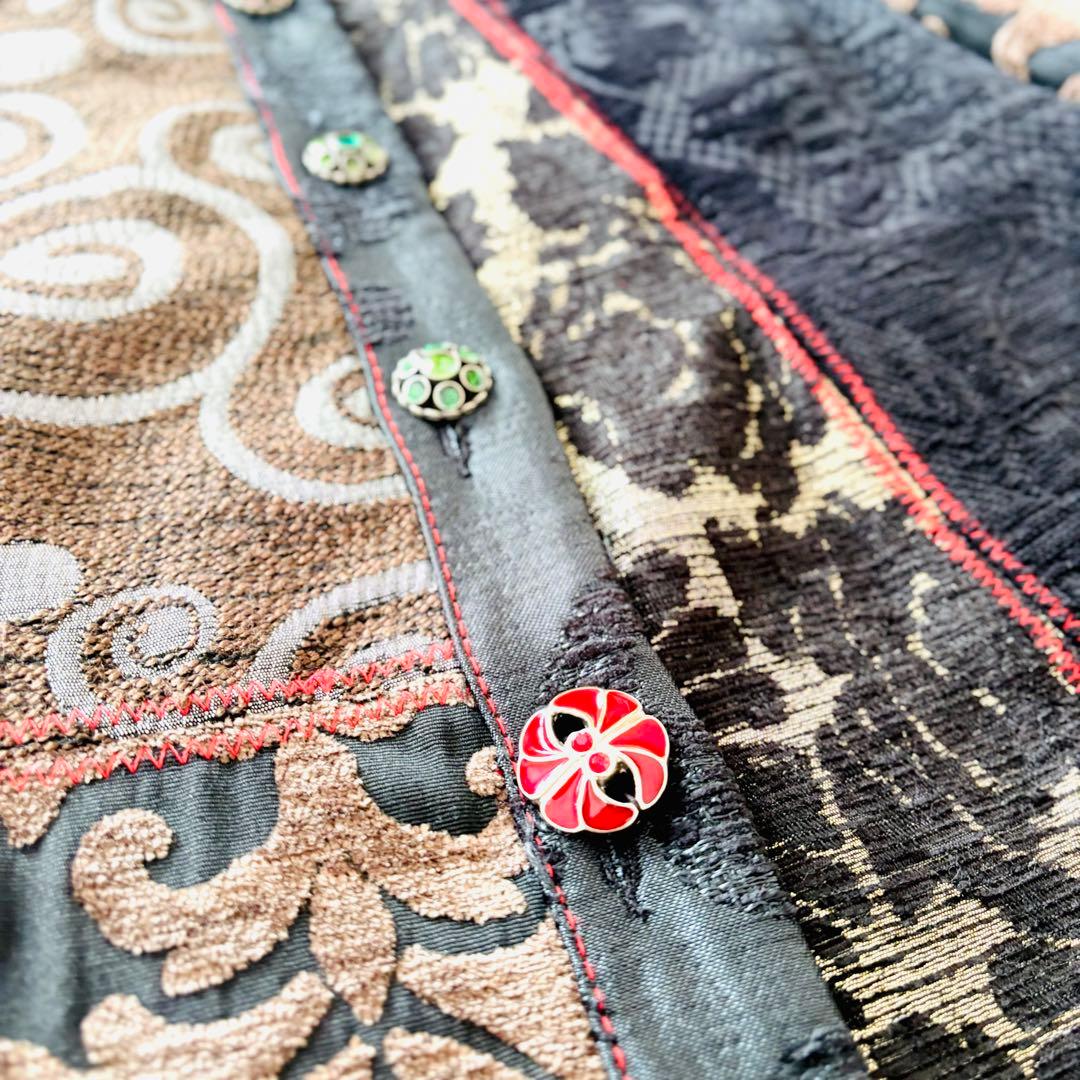 デシグアル Desigual 総柄 パッチワーク ジャガード コート