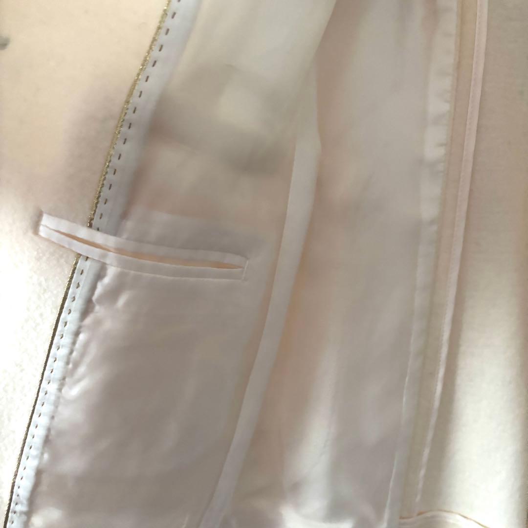 【未使用】BEIGE, ベイジ ノーカラー ジャケット オフホワイト 4