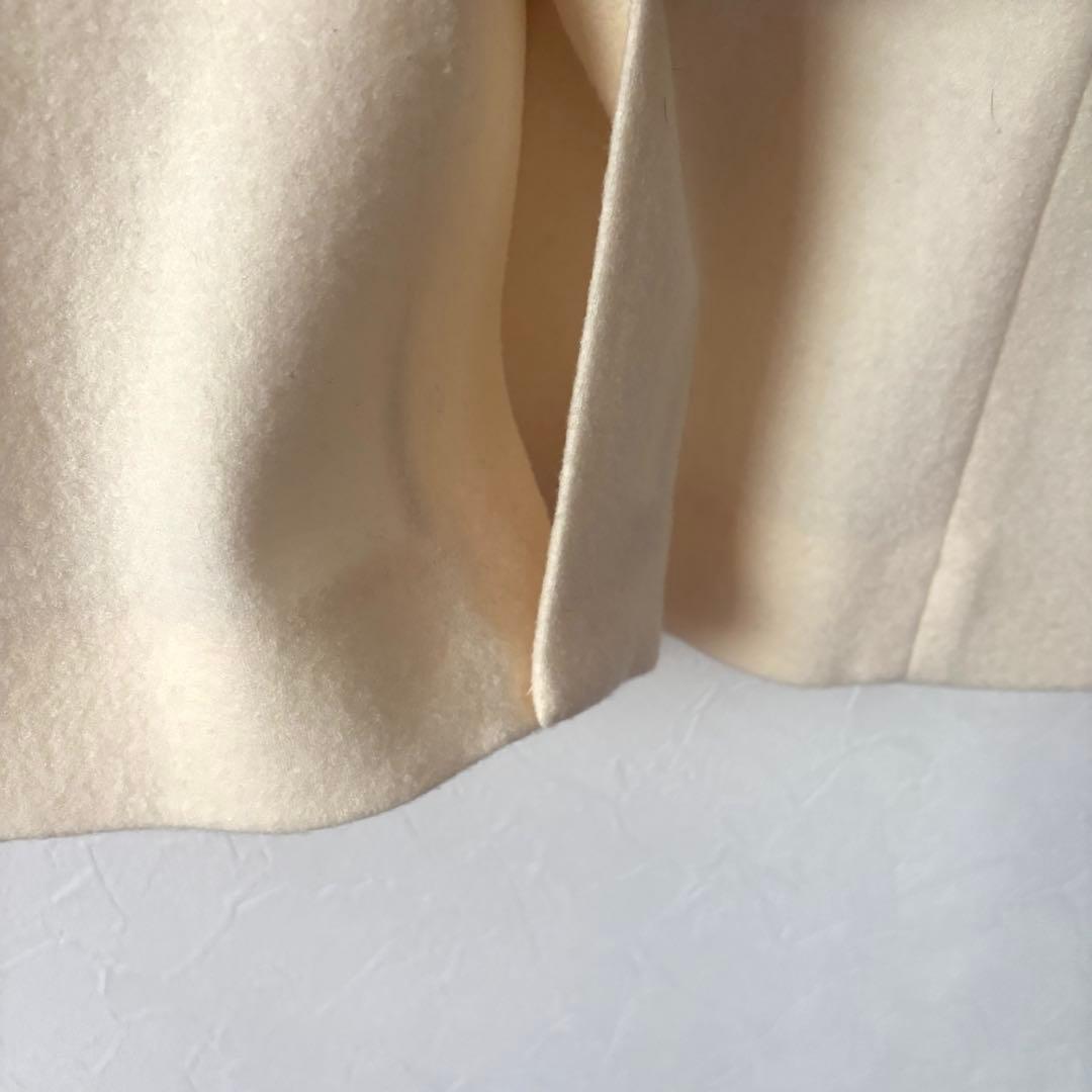 【未使用】BEIGE, ベイジ ノーカラー ジャケット オフホワイト 4