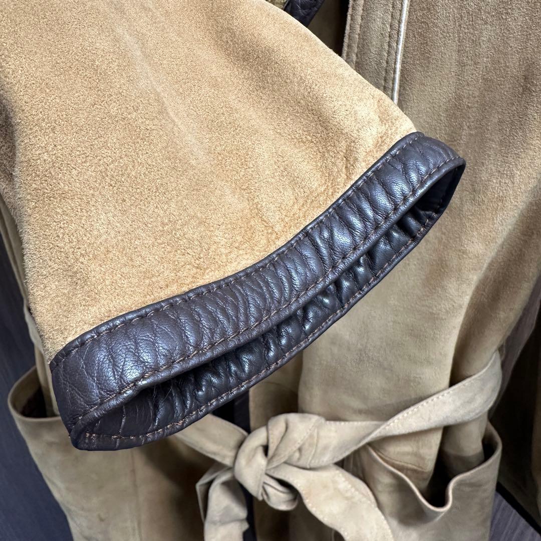 ✨ヴィンテージ ·最高級✨ LOEWE ロエベ スエード ロングコート 付 40