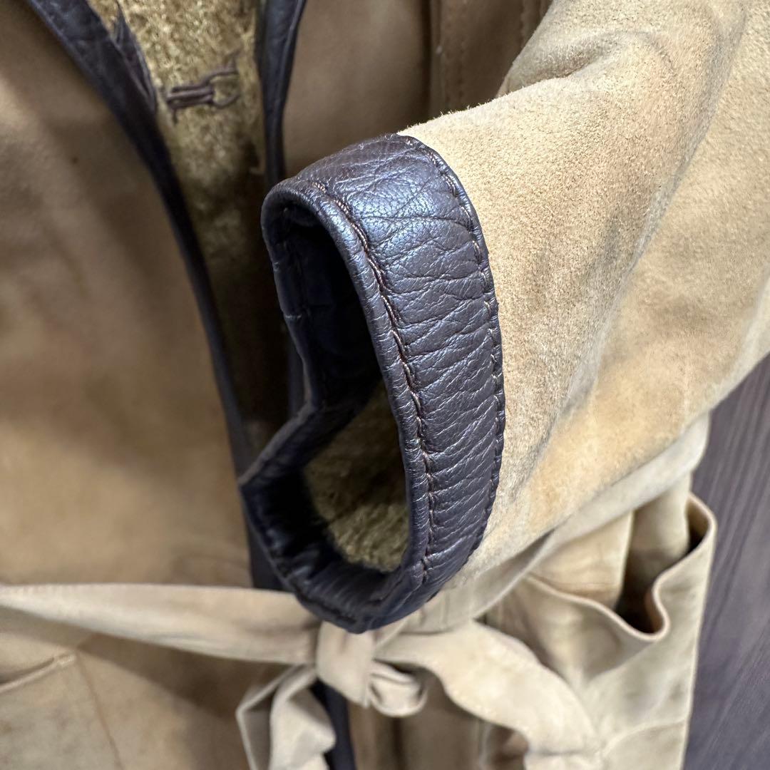 ✨ヴィンテージ ·最高級✨ LOEWE ロエベ スエード ロングコート 付 40