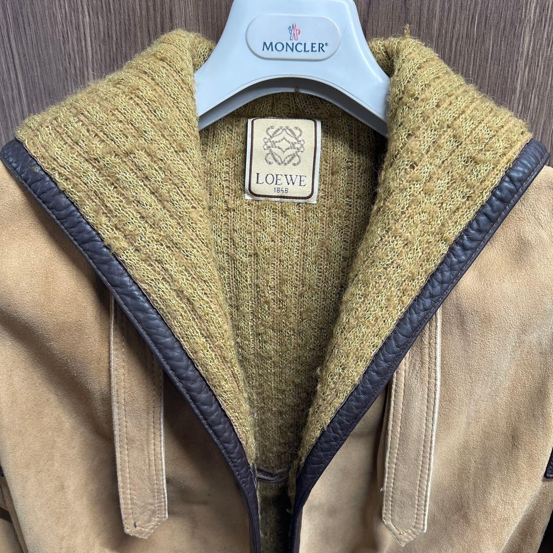 ✨ヴィンテージ ·最高級✨ LOEWE ロエベ スエード ロングコート 付 40