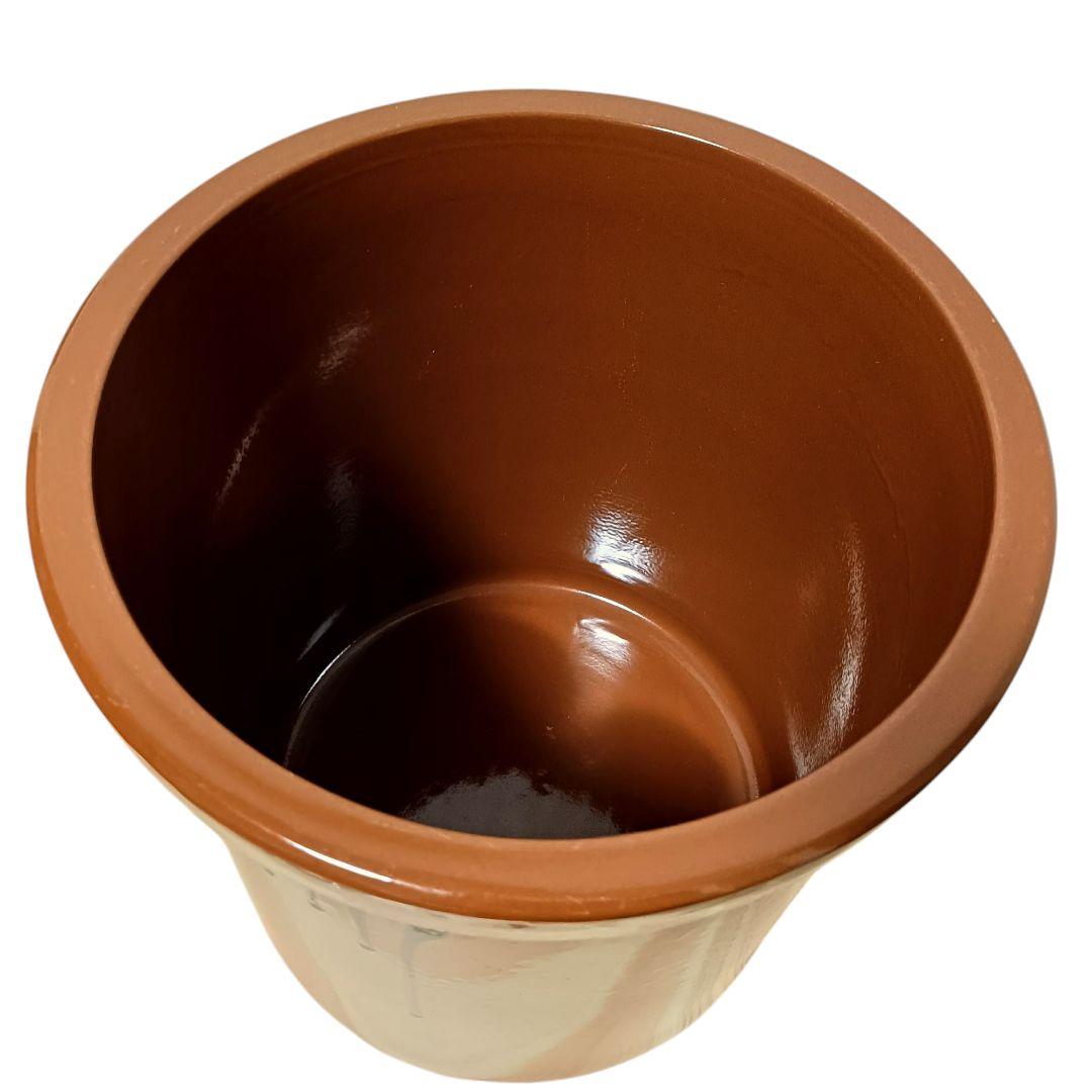 【廃盤】常滑焼 久松窯 切立 蓋付 10号　18L 漬物 味噌 かめ 無臭