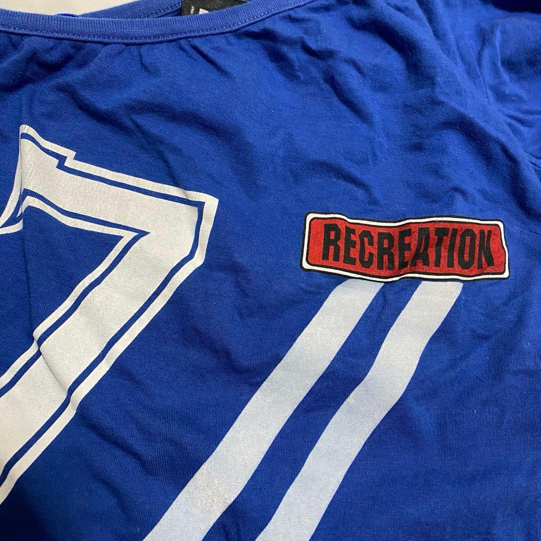 D&G フリル付き青Tシャツ ワンショルダー