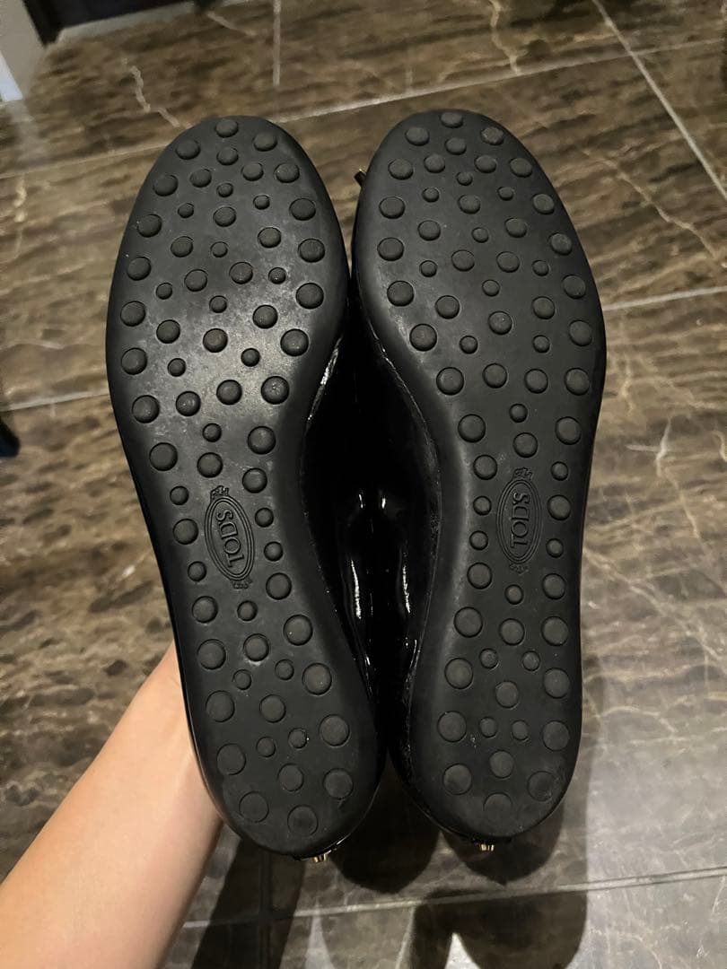 ⭐︎付属品付き⭐︎TOD’S トッズ 黒 エナメル フラットシューズ バレエシューズ