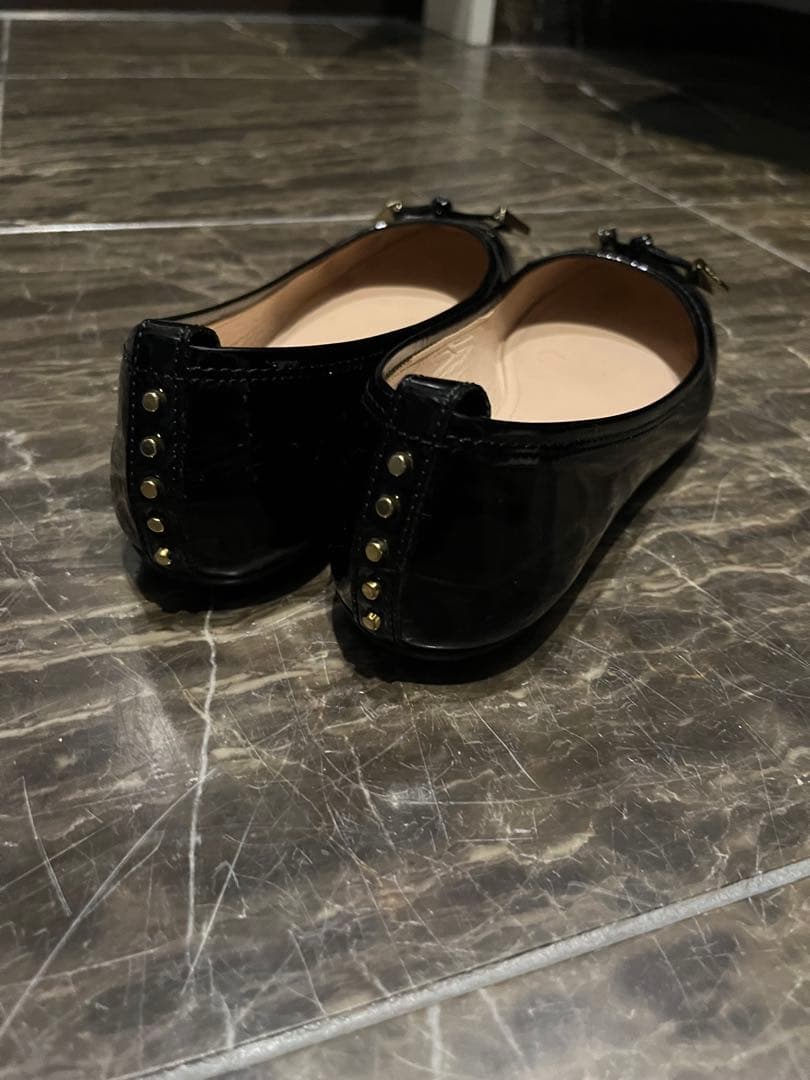 ⭐︎付属品付き⭐︎TOD’S トッズ 黒 エナメル フラットシューズ バレエシューズ
