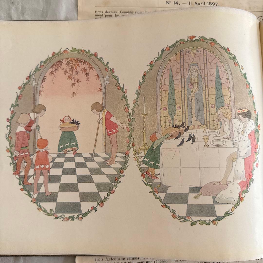 1911年アンティーク美しい絵本フランス語　洋書ジャンクジャーナル古書ルメール