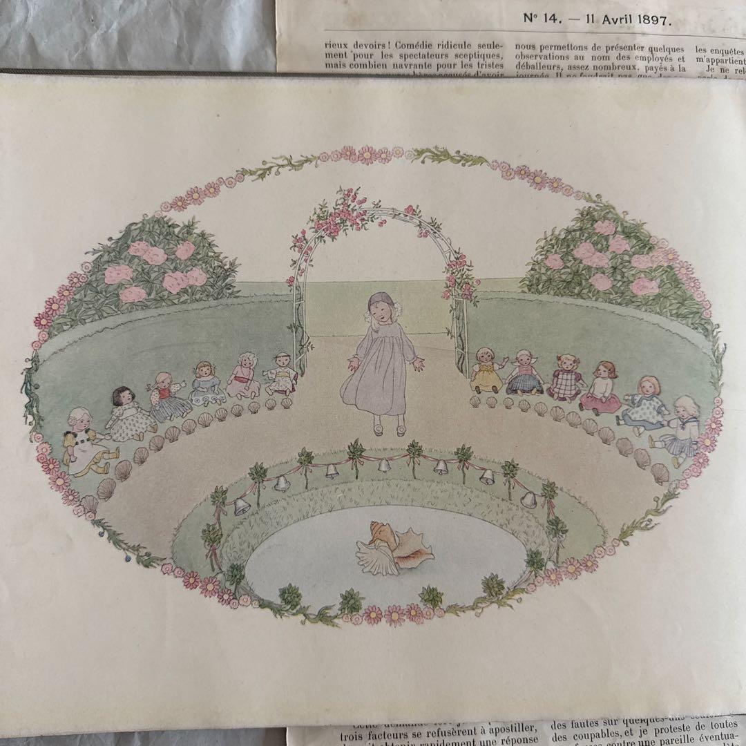 1911年アンティーク美しい絵本フランス語　洋書ジャンクジャーナル古書ルメール