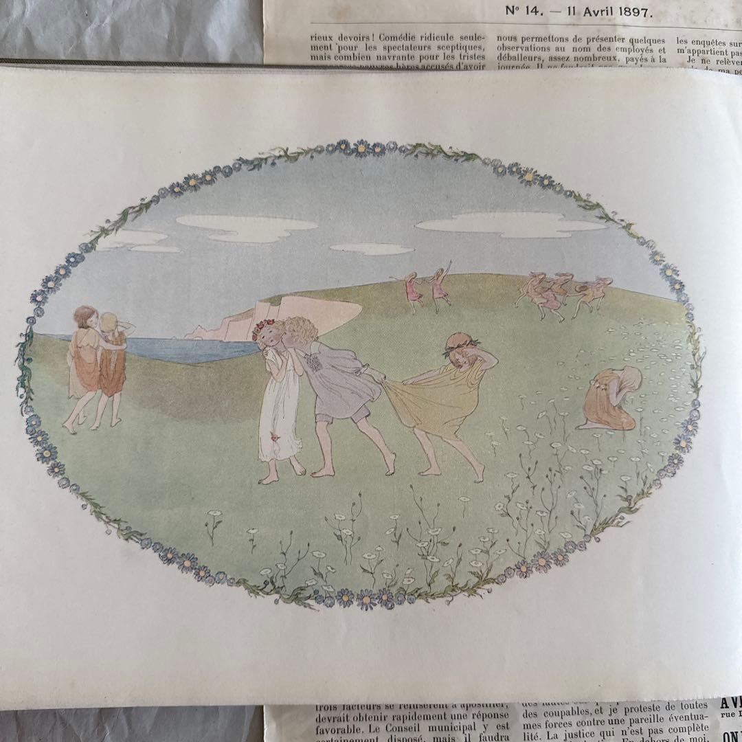 1911年アンティーク美しい絵本フランス語　洋書ジャンクジャーナル古書ルメール