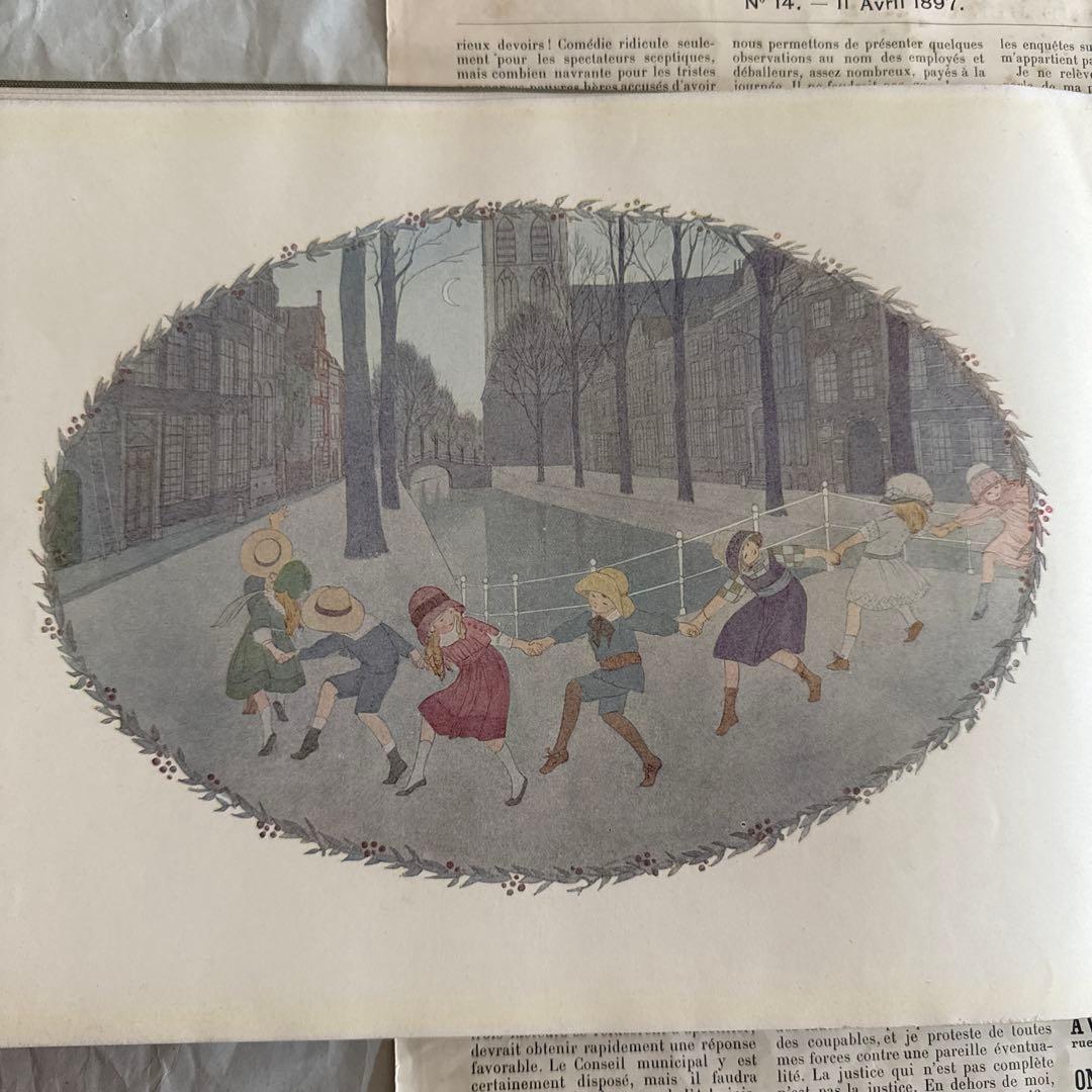 1911年アンティーク美しい絵本フランス語　洋書ジャンクジャーナル古書ルメール