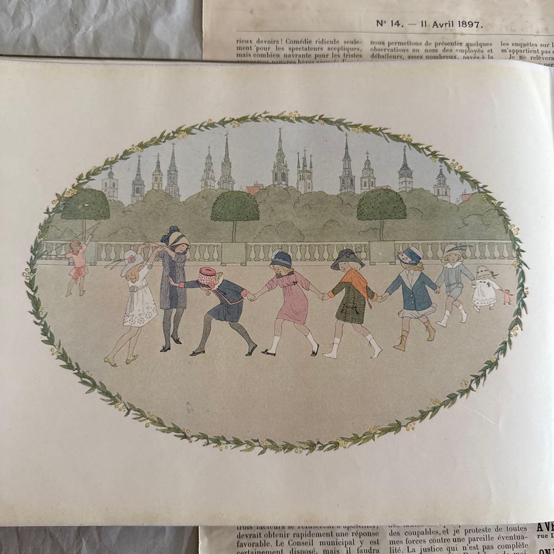 1911年アンティーク美しい絵本フランス語　洋書ジャンクジャーナル古書ルメール