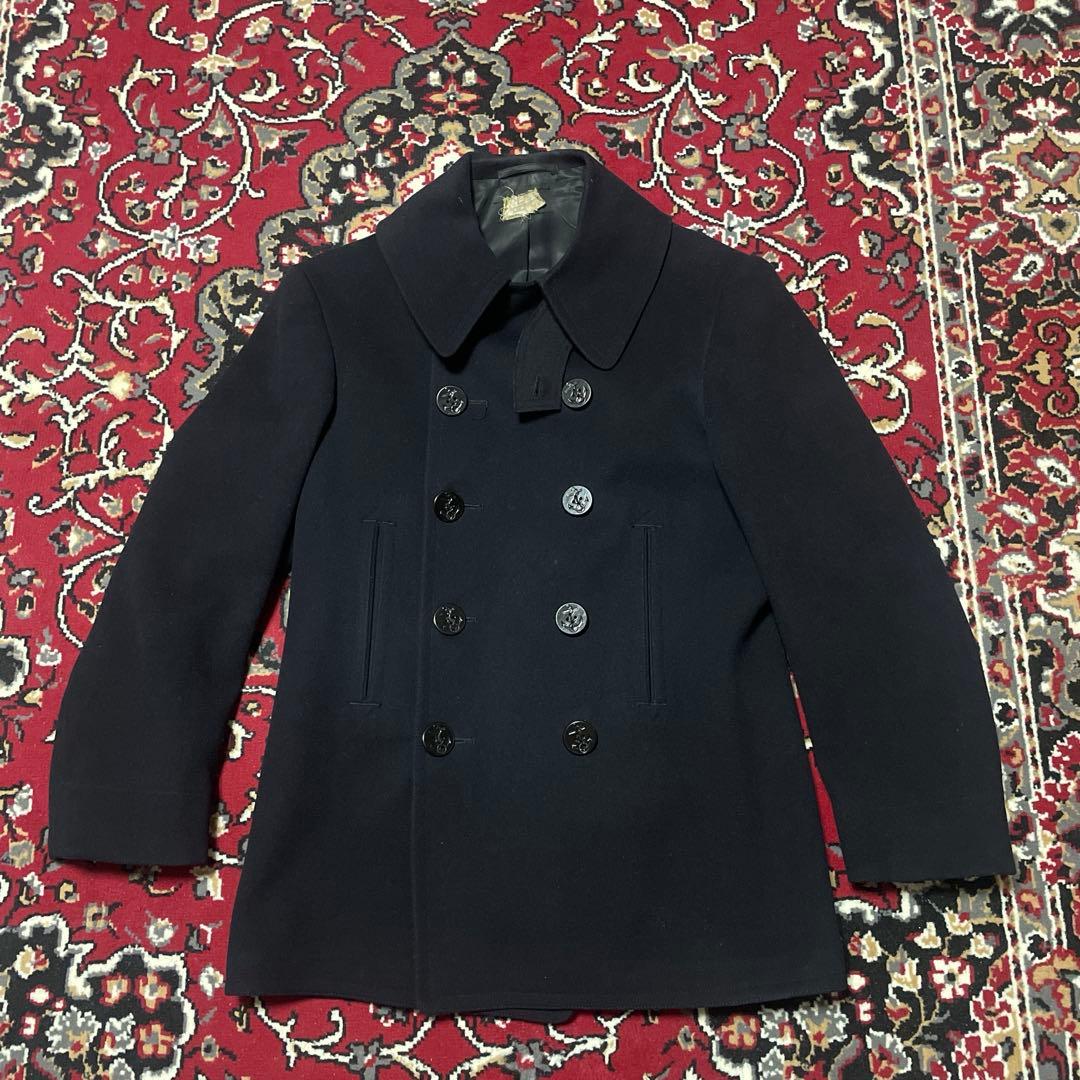 vintage 40s Pコート US NAVY 10ボタン ピーコート 古着