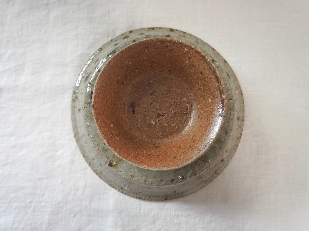 宮城陶器_ 宮城正幸 脚付き 青磁釉　お皿