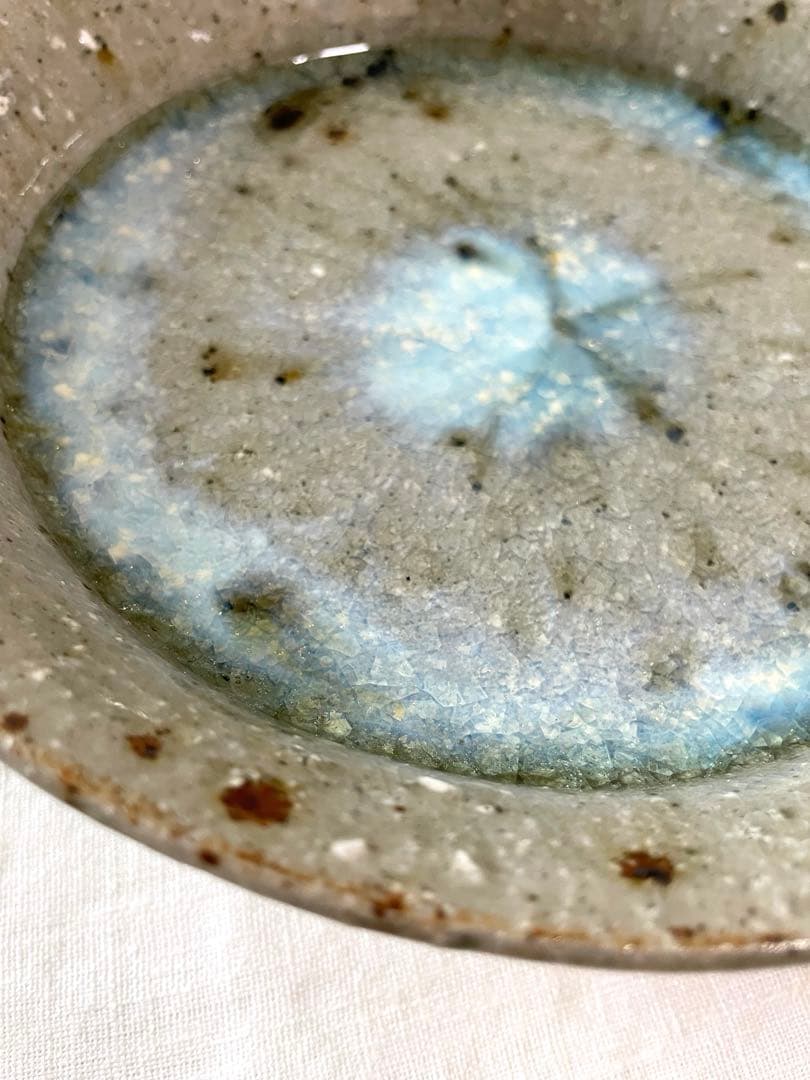 宮城陶器_ 宮城正幸 脚付き 青磁釉　お皿