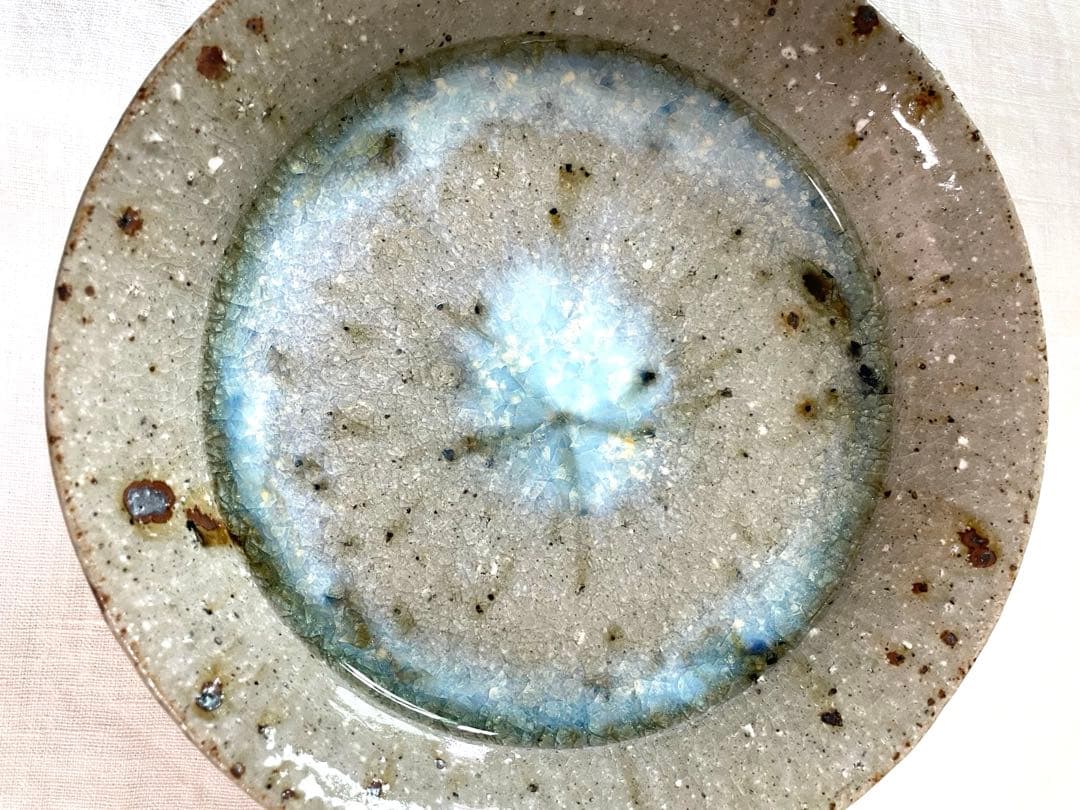 宮城陶器_ 宮城正幸 脚付き 青磁釉　お皿