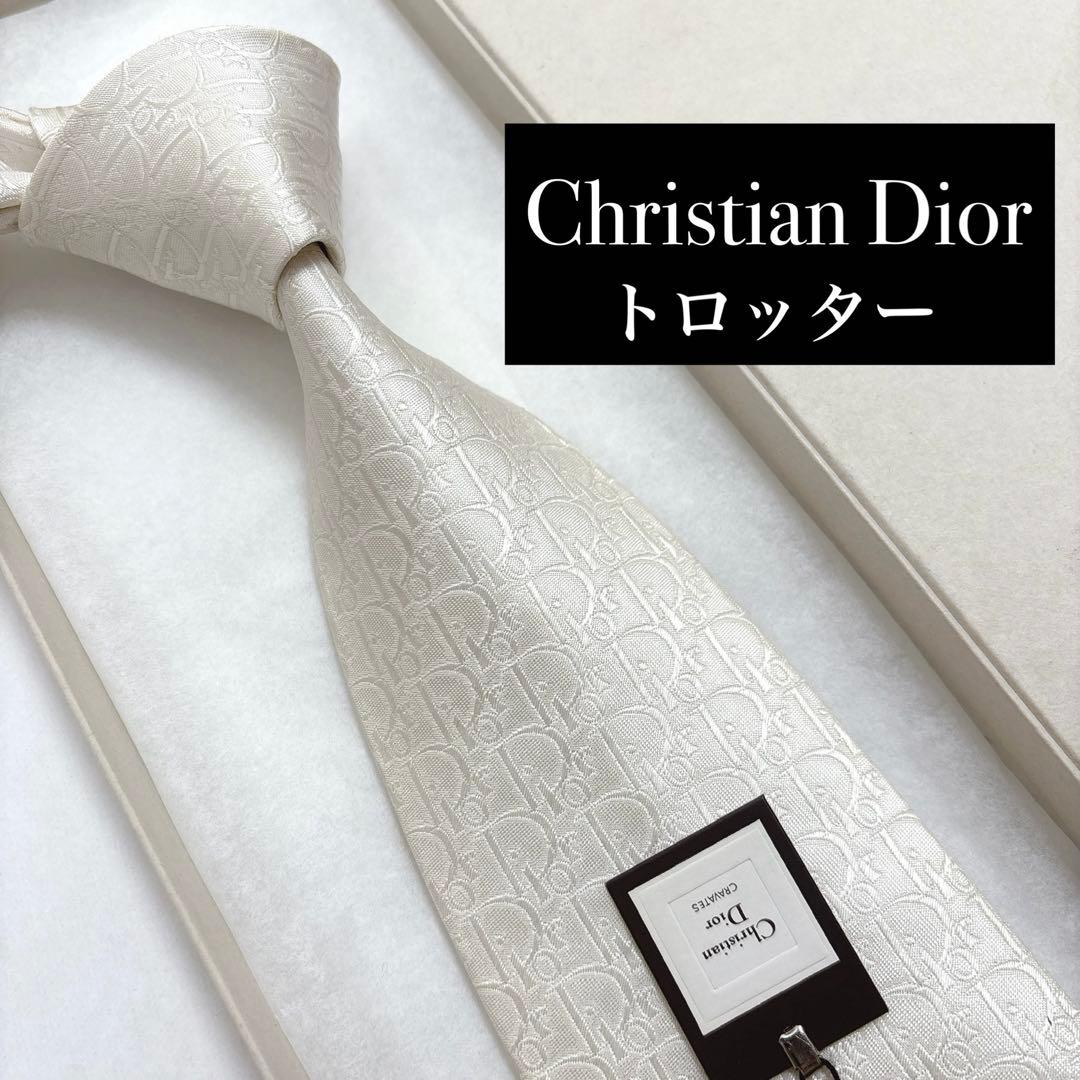クリスチャンディオール ネクタイ シルク トロッター オブリーク ジャガード
