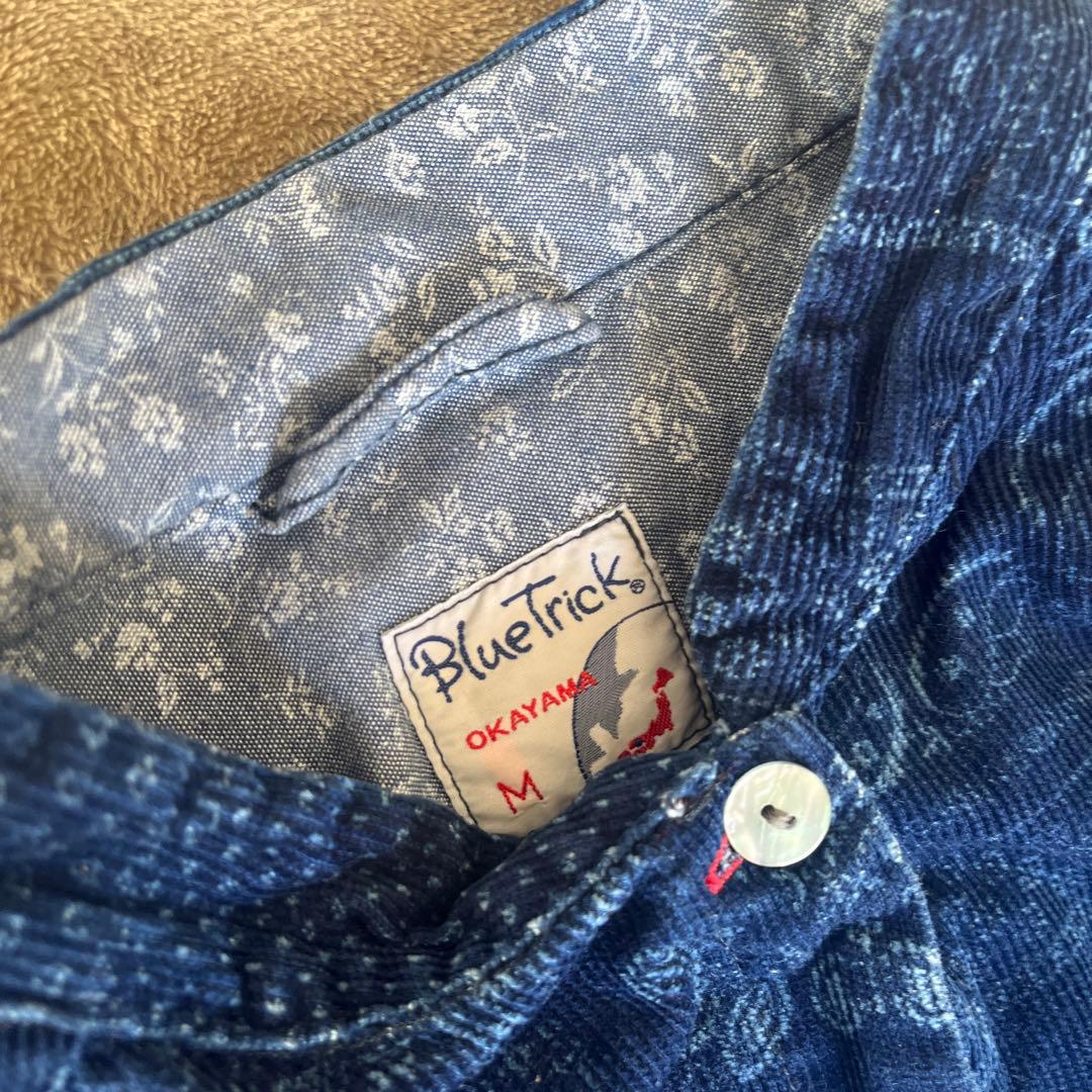 BlueTrick 岡山デニム ペイズリー柄シャツワンピース インディゴ