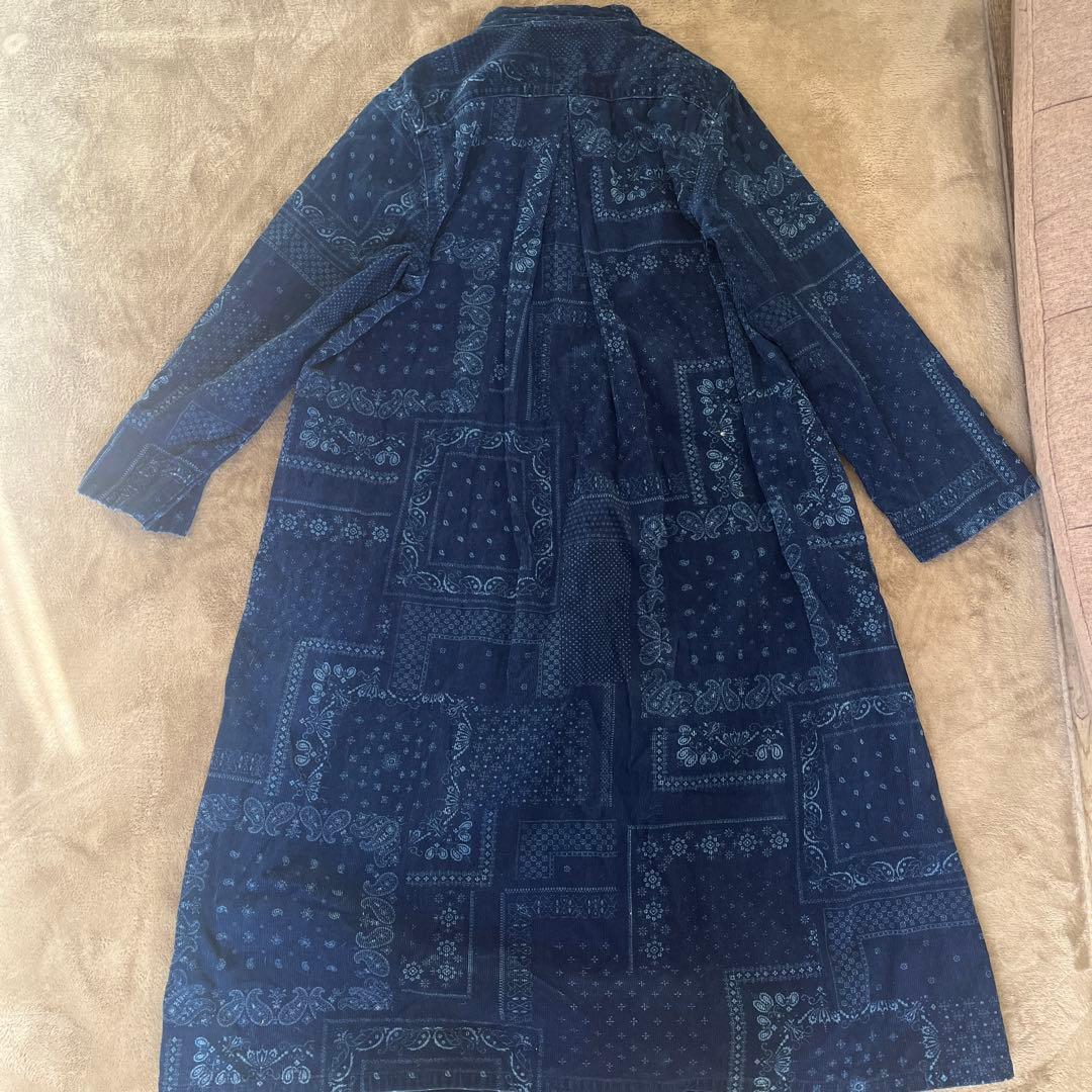 BlueTrick 岡山デニム ペイズリー柄シャツワンピース インディゴ
