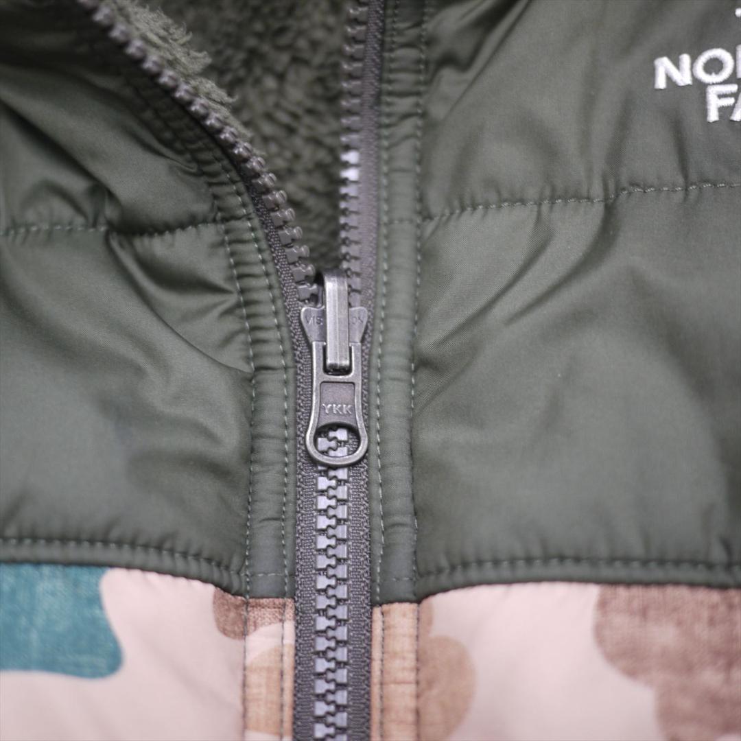ノースフェイス リバーシブル キルティング ボア ジャケット キッズ S 古着