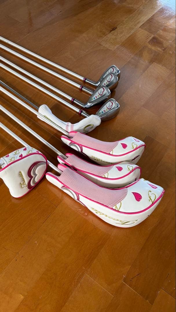 レディース ゴルフクラブセット ホワイト ピンク