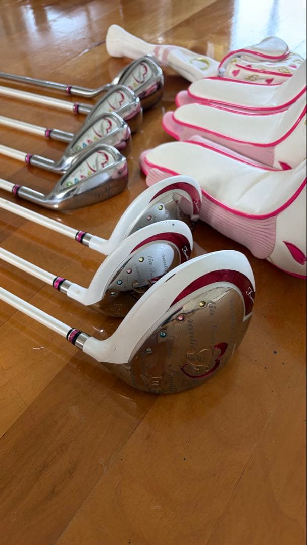 レディース ゴルフクラブセット ホワイト ピンク