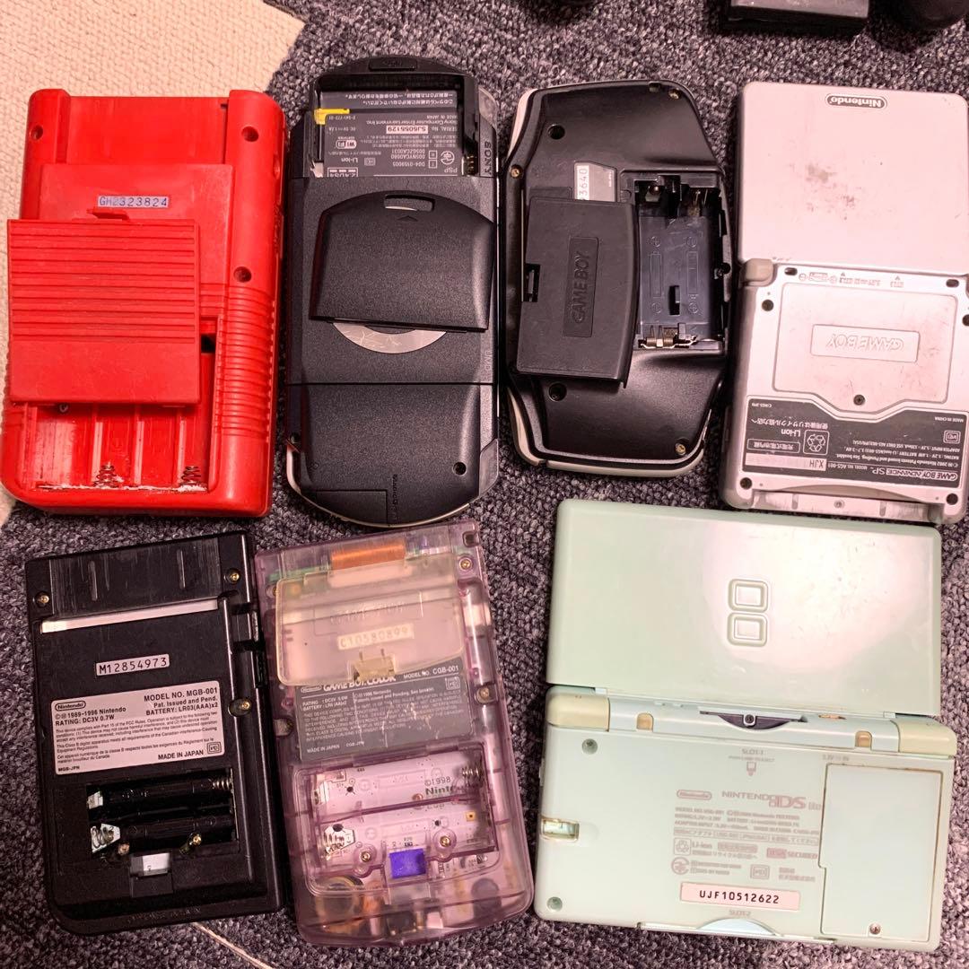 最終値下げ　任天堂＋PSP ジャンク品まとめ売り　本体カセット通信ケーブル付き