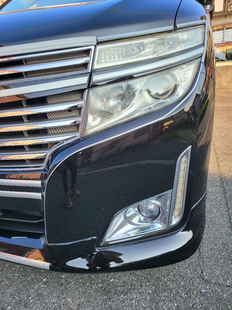 日産エルグランドE52 ヘッドライト左右グリル　エアロバンパーフォグイルミセット