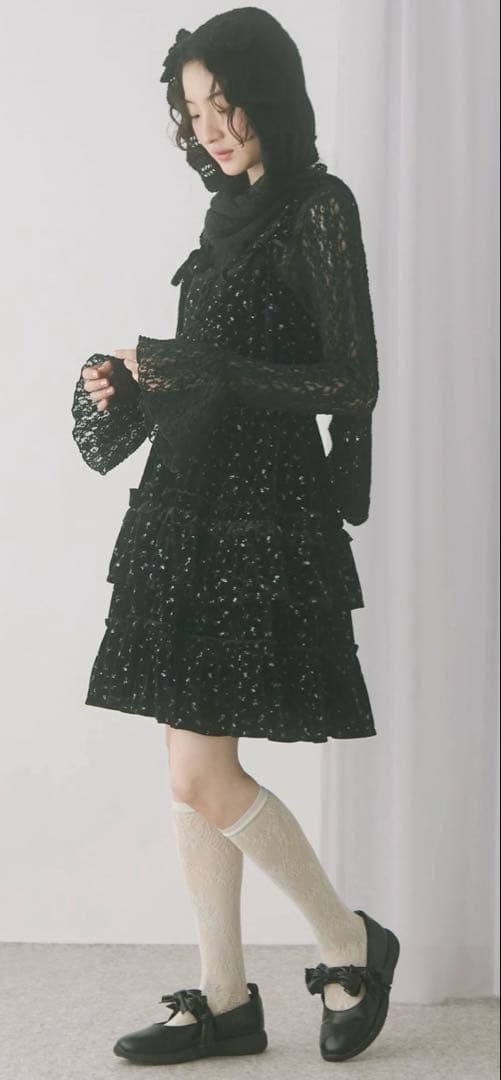 コルセットベロアフレアミニワンピース ミックス