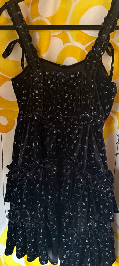 コルセットベロアフレアミニワンピース ミックス