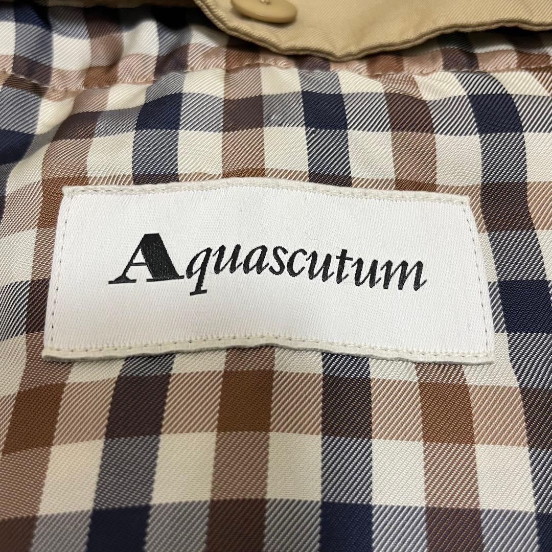 【極美品】アクアスキュータム クラブハウスチェック トレンチコート ライナー M