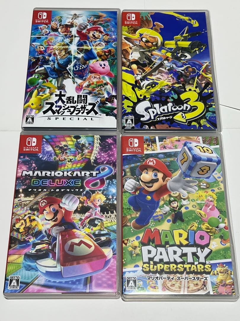 ソフト5本まとめ売りスマブラ&マリカー8&まリパ&スプラトゥーン2.3