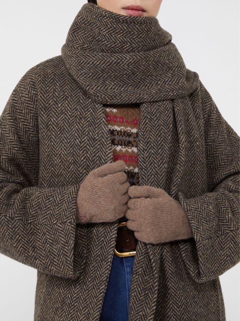 マックスマーラ カシミヤグローブ キャメル