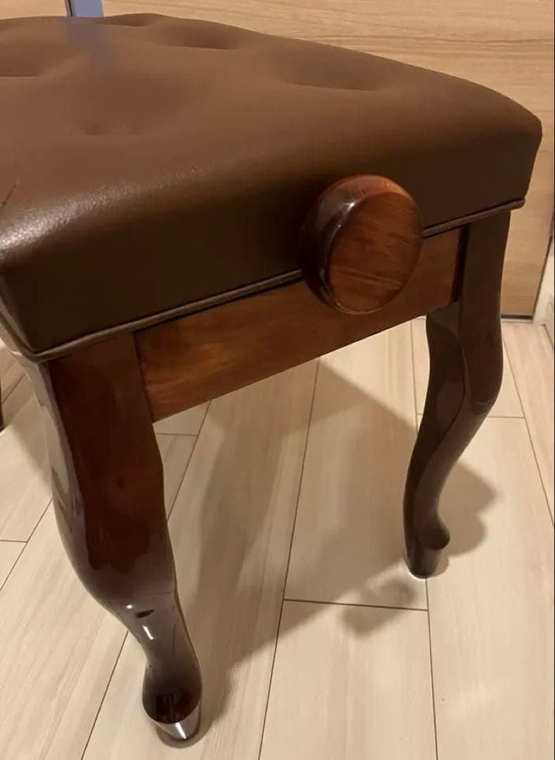ピアノベンチ　椅子　ウォルナット　猫脚