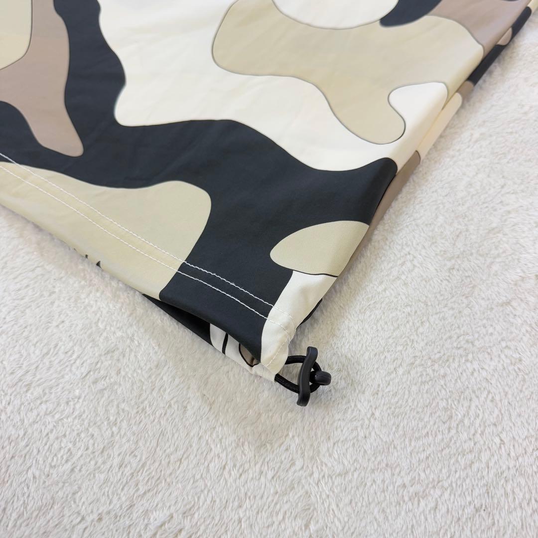 マークアンドロナ】立体ラバーロゴカモフラ柄ストレッチゴルフモックネックシャツ L