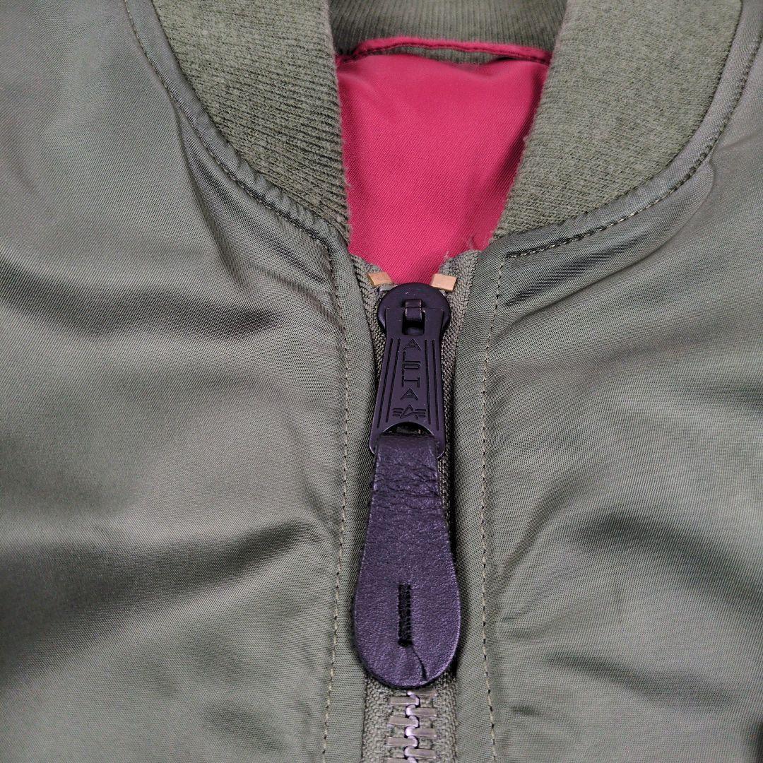 希少 赤ロゴ ALPHA アーチロゴ ワッペン フライトジャケット MA-1