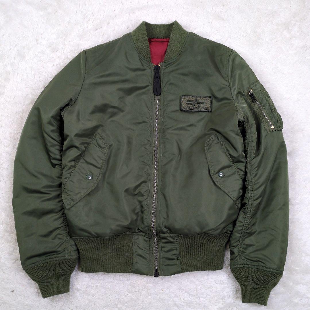 希少 赤ロゴ ALPHA アーチロゴ ワッペン フライトジャケット MA-1