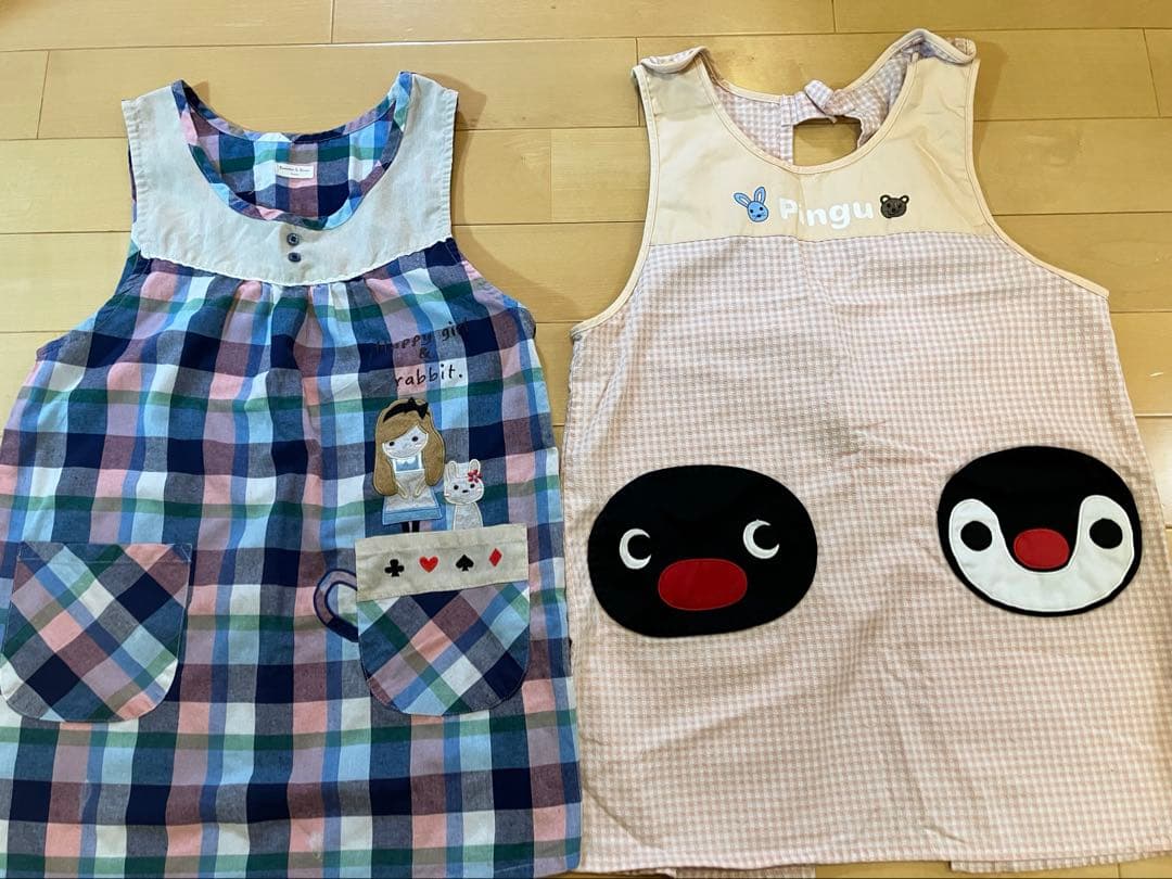 保育士キャラクターエプロンセット10枚